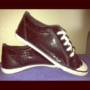 Sold!💕Coach black sequin tennis shoes